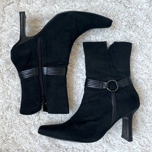 Vintage Black Square Toe Boots